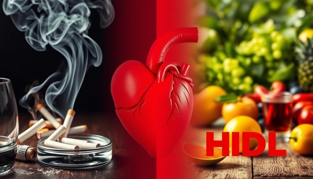 smoking and alcohol consumption impact on HDL and LDL levels