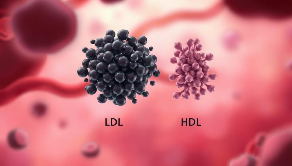 LDL and HDL cholesterol types