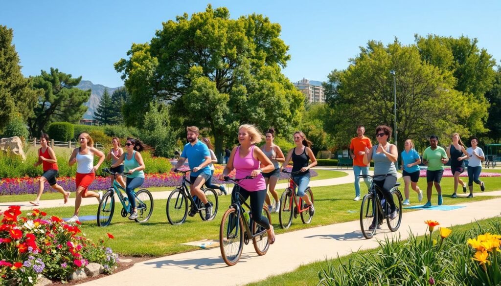 participating in regular exercise