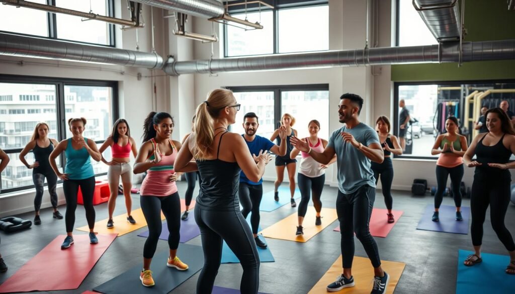 Expert instructors in group fitness