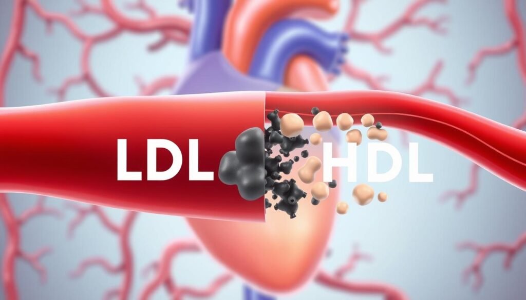 LDL and HDL cholesterol relationship