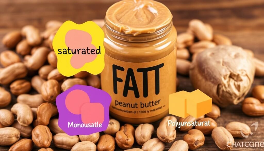 types of fat in peanut butter