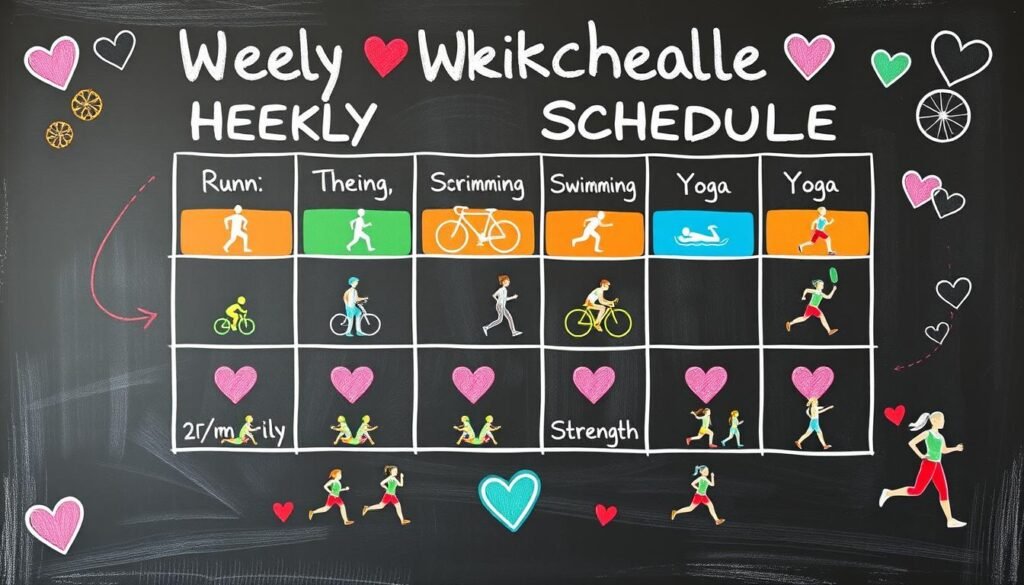 weekly workout schedule for heart health